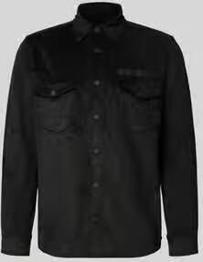 HUGO Oversized hemdjack met gestikt logo model 'Ekel'