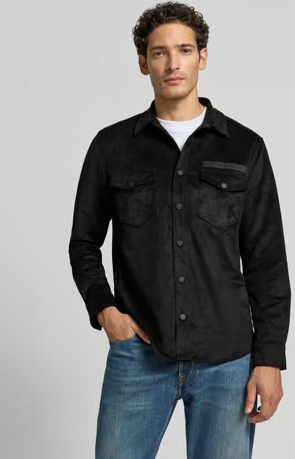 HUGO Oversized hemdjack met gestikt logo model 'Ekel' - Foto 2