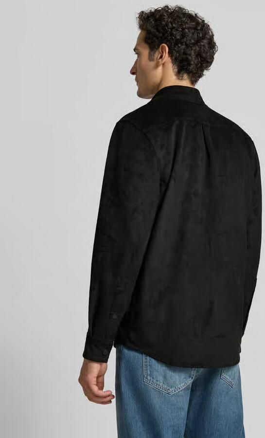 HUGO Oversized hemdjack met gestikt logo model 'Ekel' - Foto 3