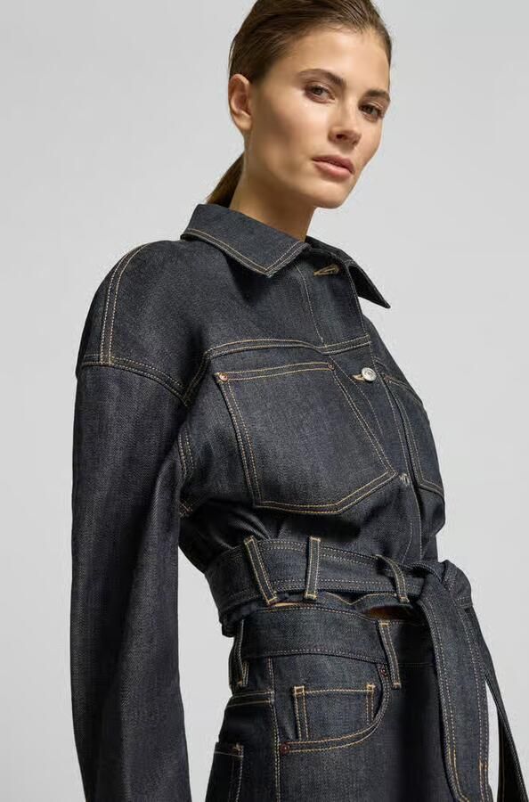 HUGO Oversized jeansjack van katoenmix model 'GALATA'