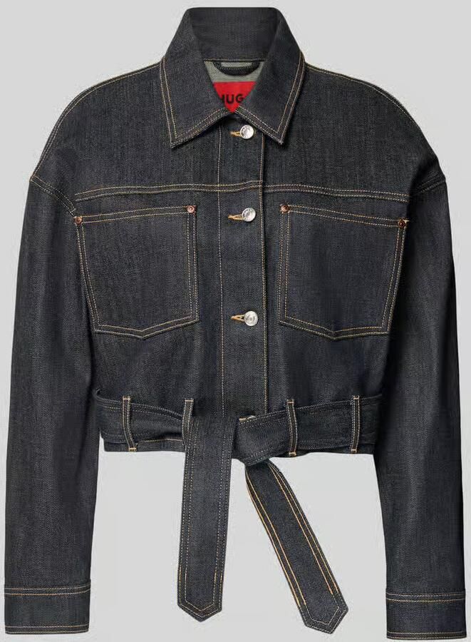 HUGO Oversized jeansjack van katoenmix model 'GALATA'