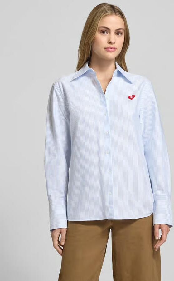 HUGO Oversized overhemdblouse van puur katoen model 'ERSELIA' - Foto 2