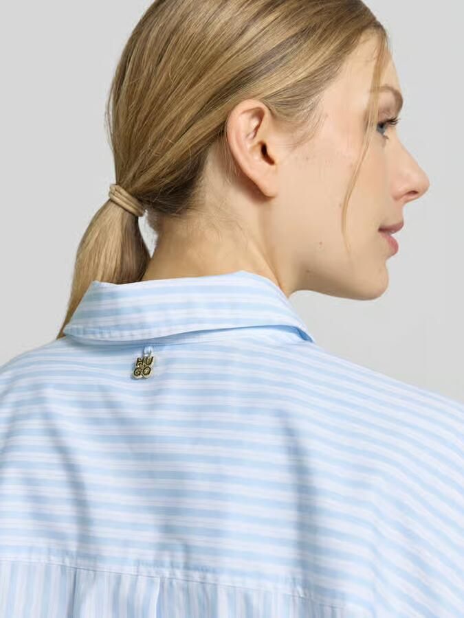 HUGO Oversized overhemdblouse van puur katoen model 'EUSTYNA'