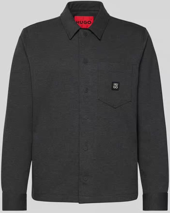 HUGO Oversized overhemdjack van katoenmix model 'ENASO'