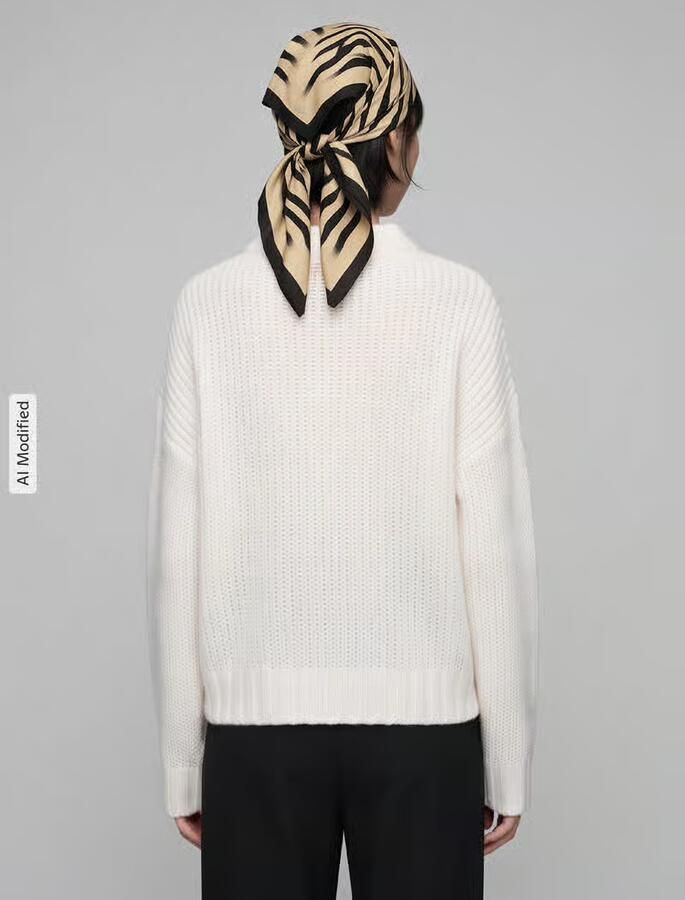 HUGO oversized pullover van wolmix met alpaca-aandeel model 'Sloossy' - Foto 3