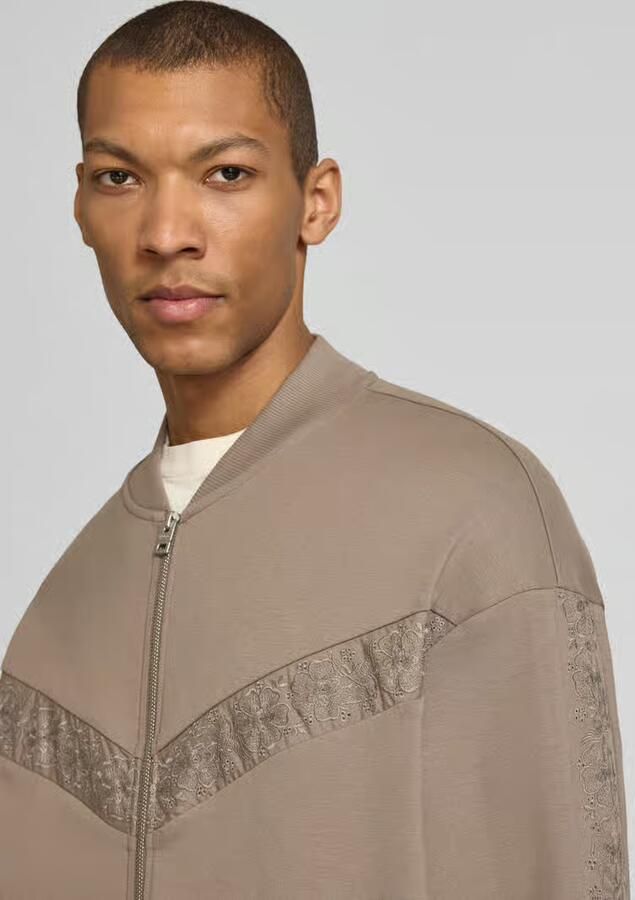 HUGO Oversized sweatjack van katoenmix model 'DROMZIP'