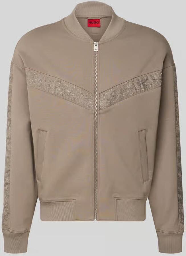 HUGO Oversized sweatjack van katoenmix model 'DROMZIP' - Foto 2