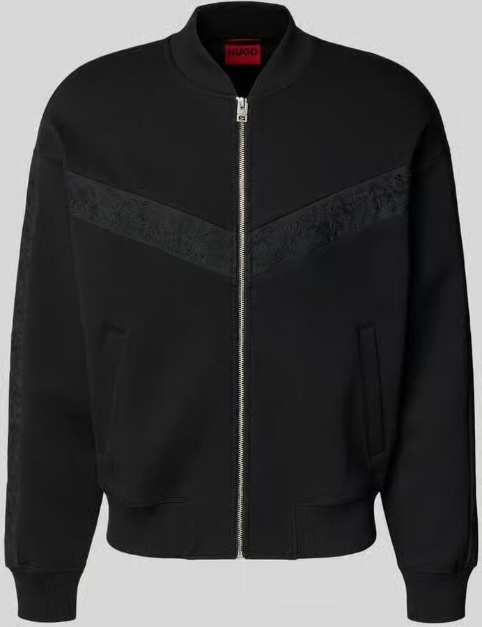 HUGO Oversized sweatjack van katoenmix model 'DROMZIP' - Foto 2