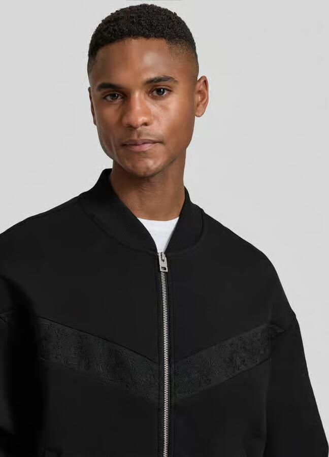 HUGO Oversized sweatjack van katoenmix model 'DROMZIP'