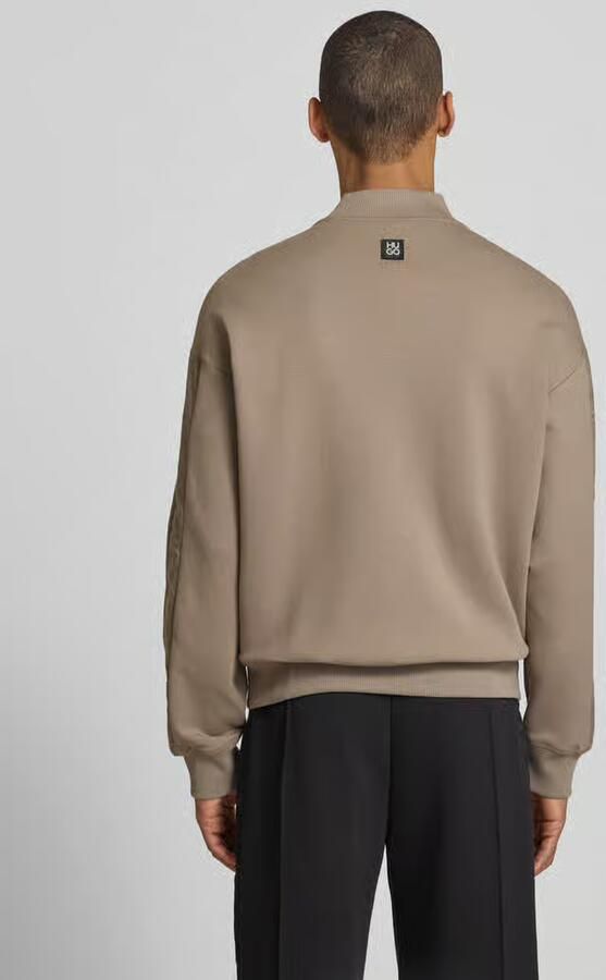 HUGO Oversized sweatjack van katoenmix model 'DROMZIP' - Foto 2
