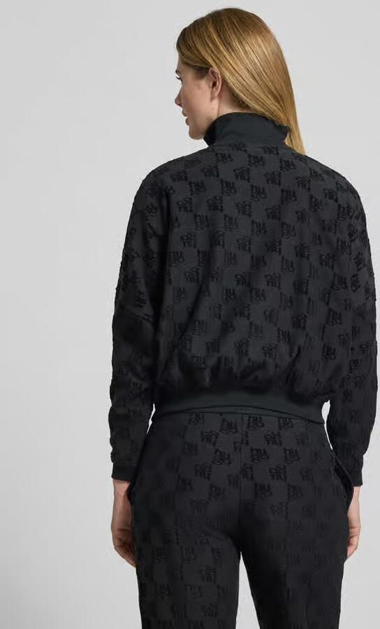 HUGO Oversized Sweatjack van katoenmix model 'TERRYMONOGRAM_JACKET'