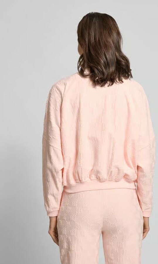HUGO Oversized Sweatjack van katoenmix model 'TERRYMONOGRAM_JACKET'