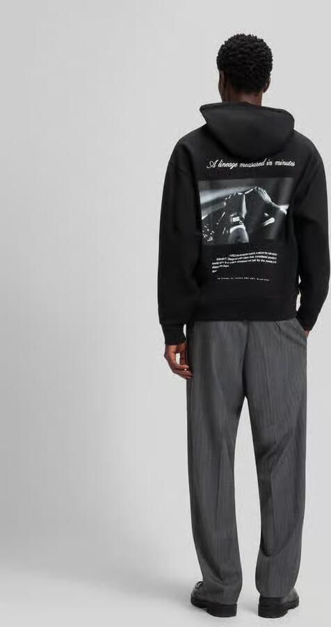 HUGO oversized sweatshirt van puur katoen model 'Devrohood' - Foto 2