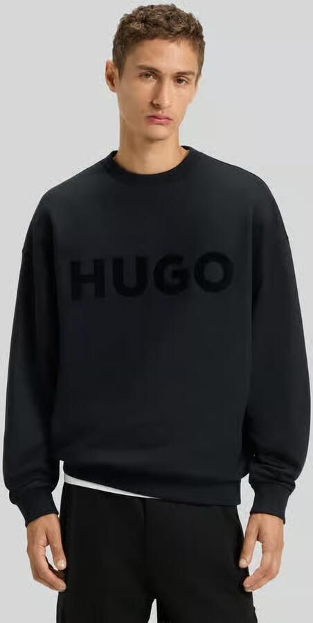 HUGO Regular fit sweatshirt van puur katoen model 'Dinex' - Foto 3