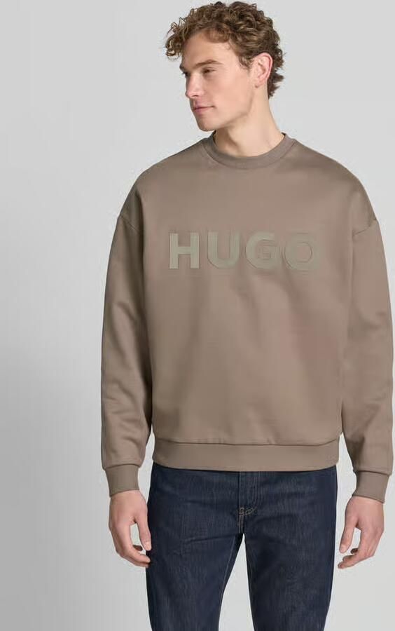 HUGO Oversized sweatshirt van puur katoen model 'DINEX' - Foto 4