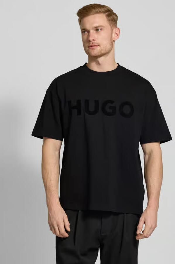 HUGO Oversized T-shirt van puur katoen model 'DINKEE' - Foto 2