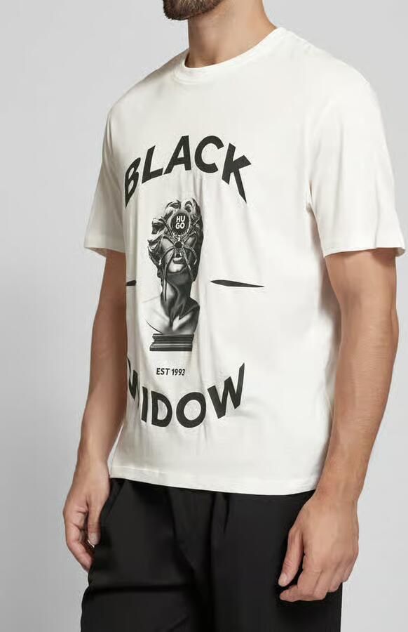 HUGO Oversized T-shirt met ronde hals model 'Dostalgi' - Foto 2