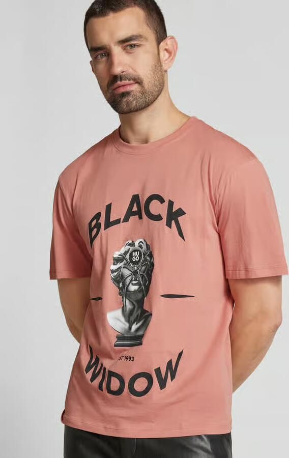 HUGO Oversized T-shirt met ronde hals model 'Dostalgi' - Foto 2