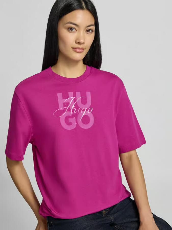 HUGO Oversized t-shirt van pure katoen model 'Dashire_5' - Foto 2