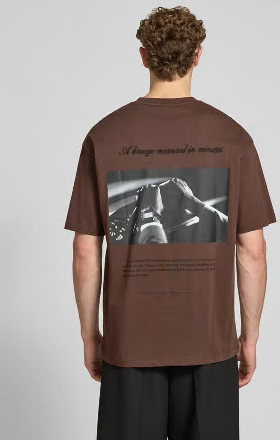 HUGO oversized t-shirt van puur katoen model 'Devrolo' - Foto 2