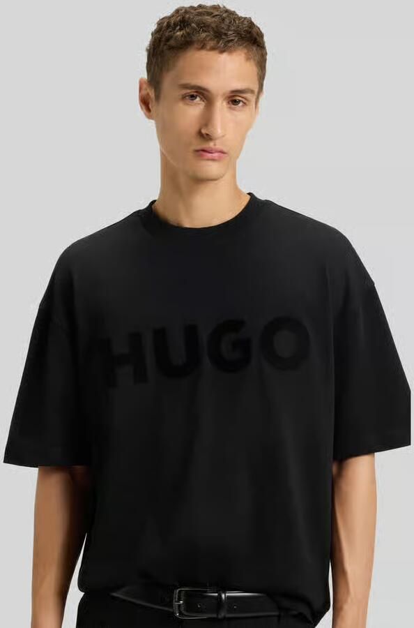HUGO Oversized T-shirt van puur katoen model 'DINKEE' - Foto 3