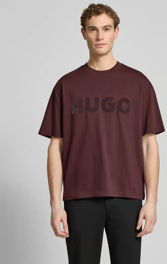 HUGO Oversized T-shirt van puur katoen model 'DINKEE' - Foto 3