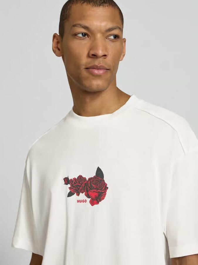 HUGO Oversized T-shirt van puur katoen model 'DOMANS'