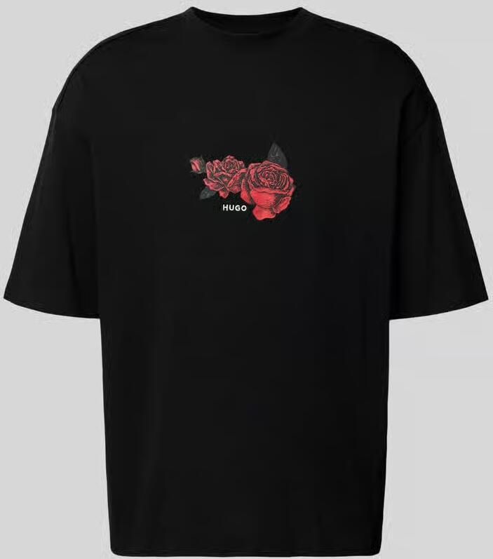 HUGO Oversized T-shirt van puur katoen model 'DOMANS' - Foto 2