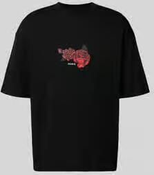 HUGO Oversized T-shirt van puur katoen model 'DOMANS'