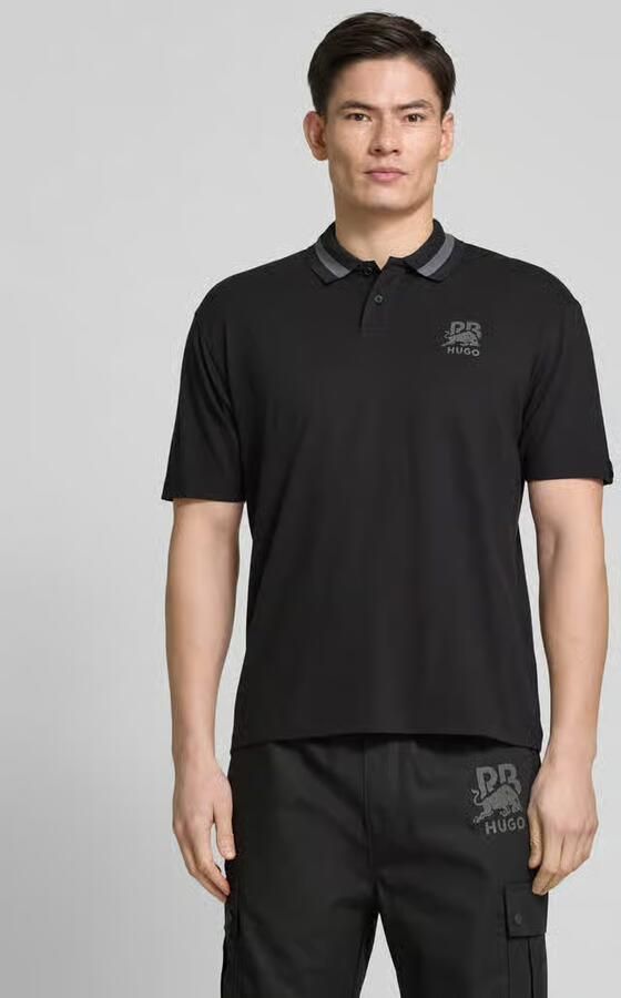 HUGO Poloshirt met labelprint model 'Dodac' - Foto 2