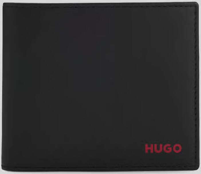 HUGO Portemonnee van echt rundleer model 'Tibby_2.0_4cc'