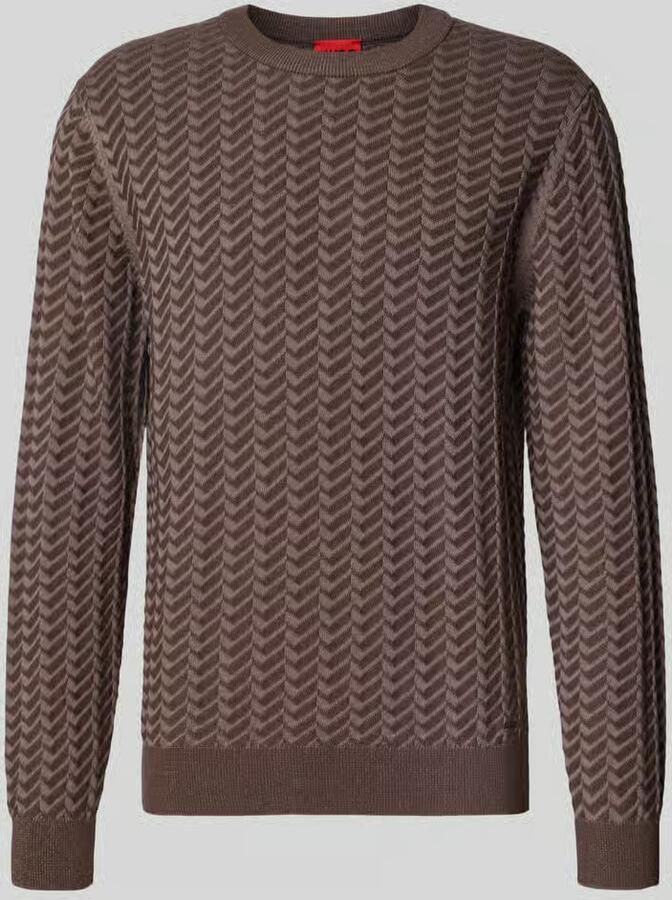 HUGO Pullover met gestructureerde gebreide look model 'Simond'