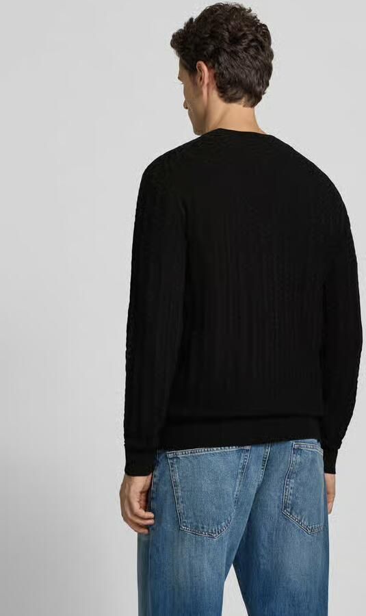 HUGO Pullover met gestructureerde gebreide look model 'Simond' - Foto 3