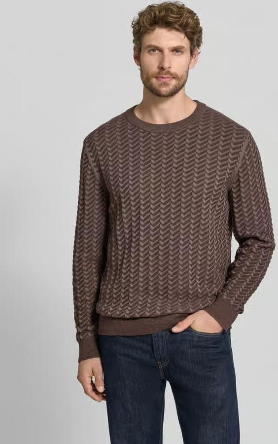 HUGO Pullover met gestructureerde gebreide look model 'Simond' - Foto 2