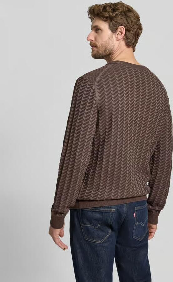 HUGO Pullover met gestructureerde gebreide look model 'Simond' - Foto 3