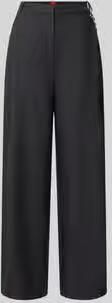 HUGO Regular fit barrel leg broek met viscose model 'Hentessa-1'