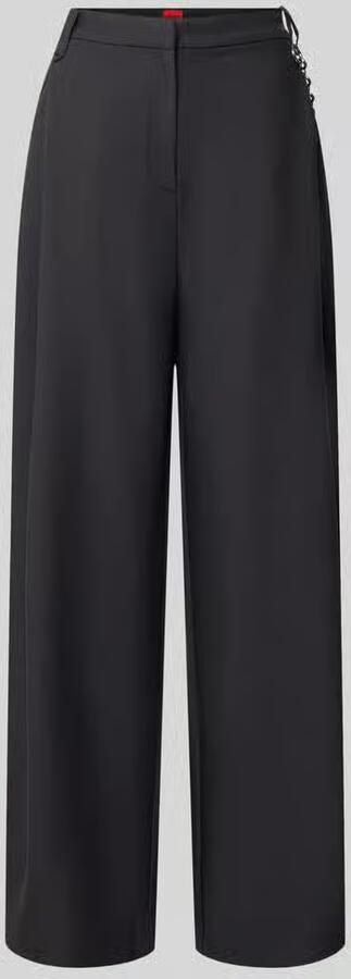 HUGO Regular fit barrel leg broek met viscose model 'Hentessa-1' - Foto 2