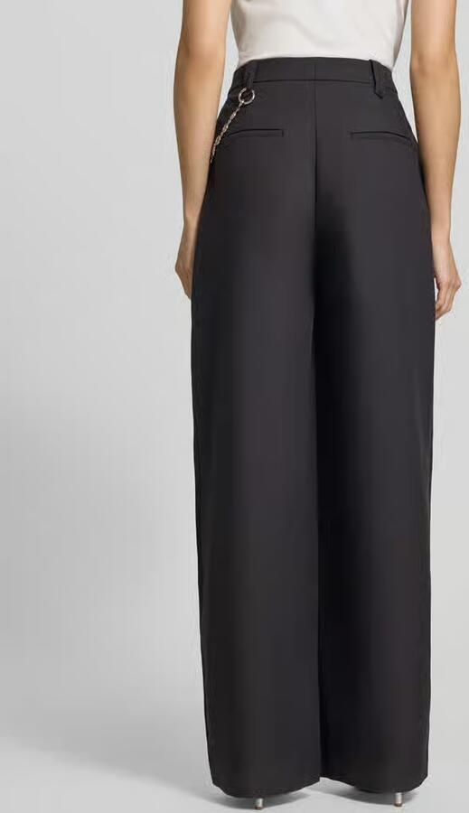 HUGO Regular fit barrel leg broek met viscose model 'Hentessa-1' - Foto 3