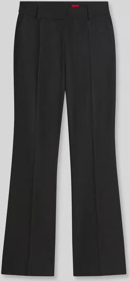 HUGO Regular Fit bell bottom met persplooien model 'Hiso'