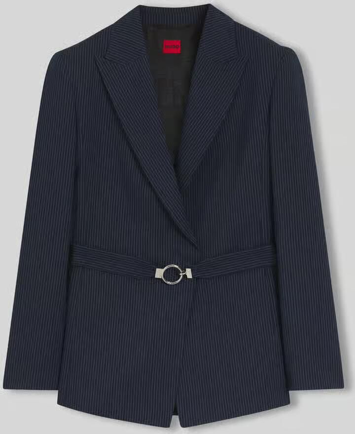 HUGO regular fit blazer met riem - Foto 2