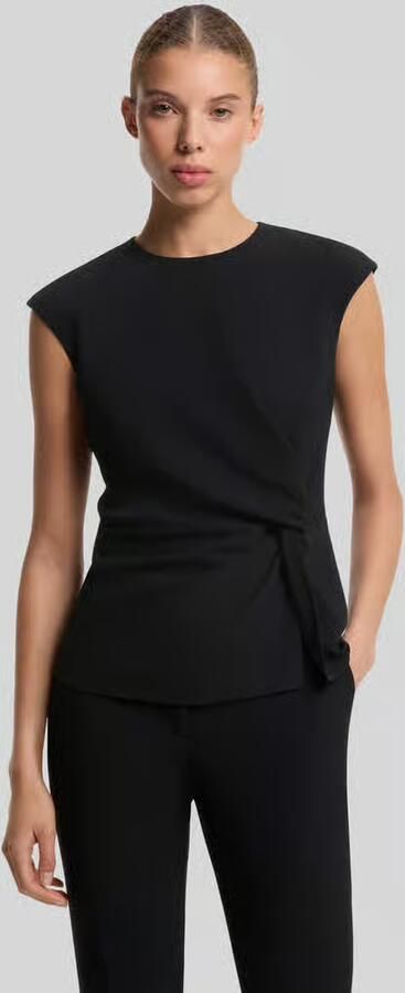 HUGO Regular fit blouse met korte mouwen met knoopdetail model 'Cathida' - Foto 3