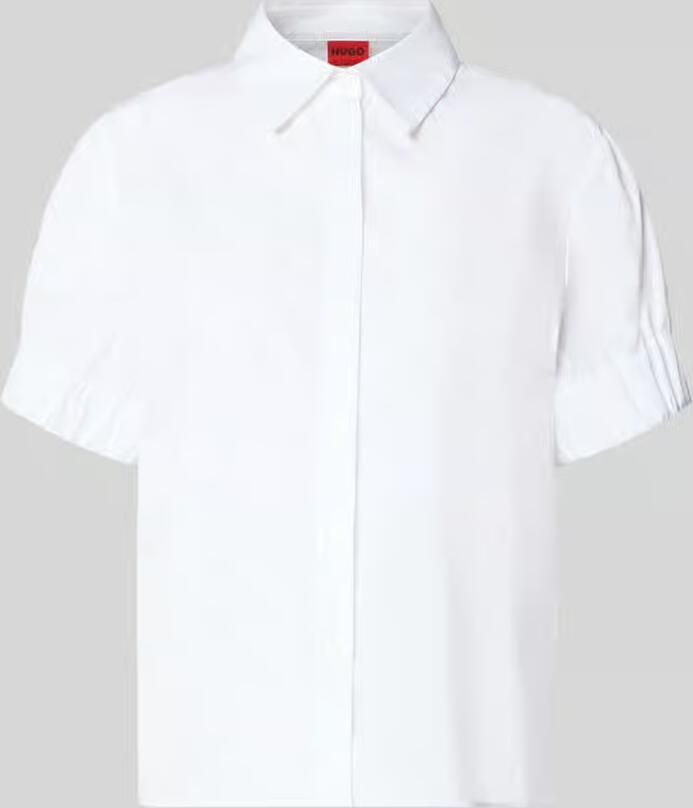 HUGO regular fit blouse met korte mouwen van puur katoen model 'EFFRY' - Foto 2