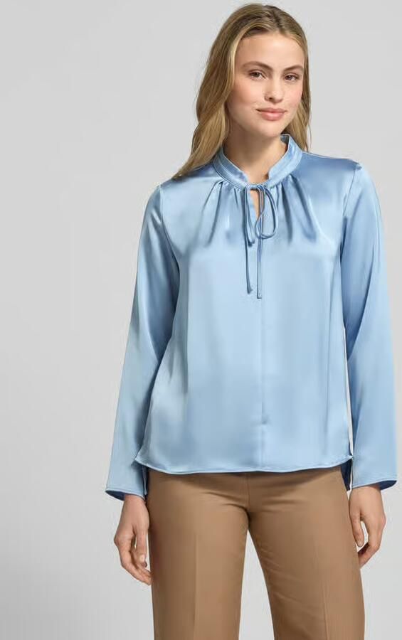 HUGO Regular fit blouse met lange mouwen en strikdetail model 'CIMONAS' - Foto 2