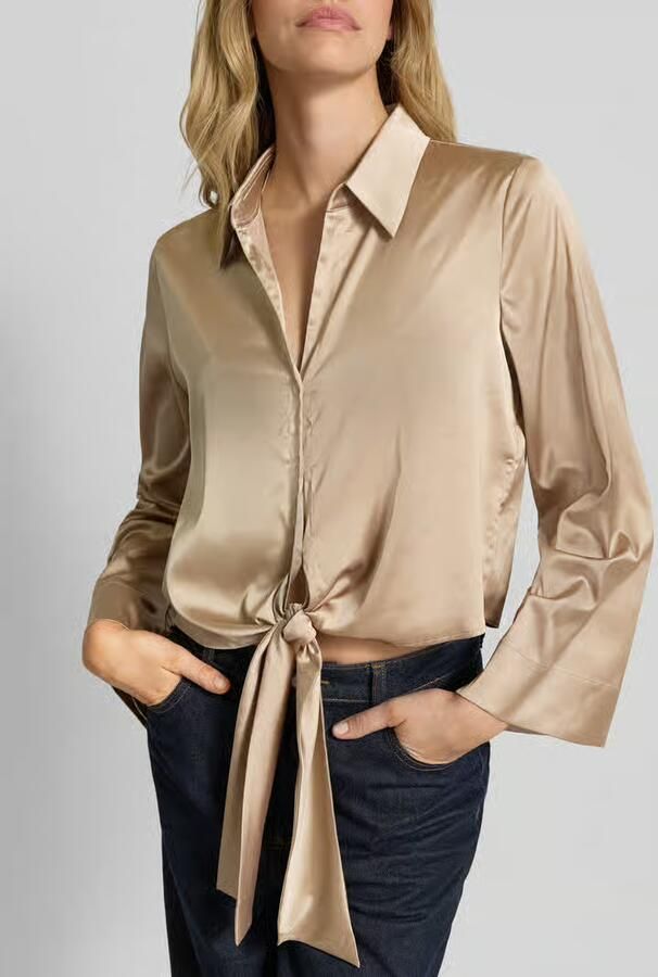 HUGO regular fit blouse met lange mouwen met overhemdkraag model 'ERRIKA'