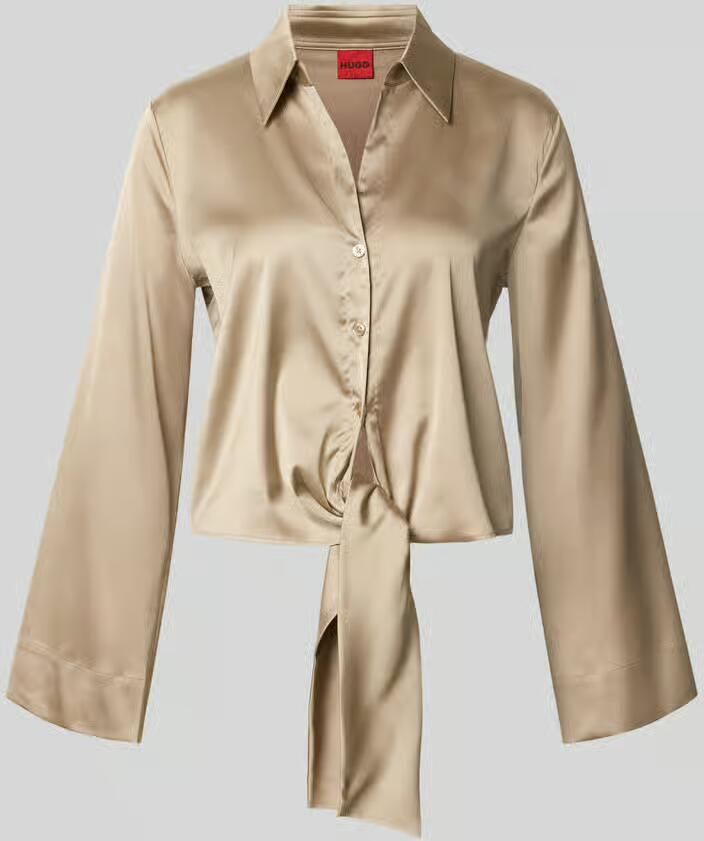 HUGO regular fit blouse met lange mouwen met overhemdkraag model 'ERRIKA' - Foto 2