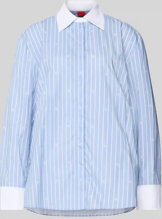 HUGO Regular fit blouse met lange mouwen van puur katoen model 'ERSENNY'
