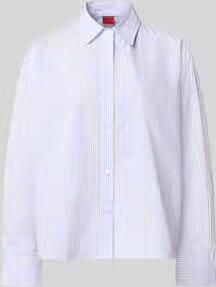 HUGO Regular fit blouse met lange mouwen van puur katoen model 'Expand'