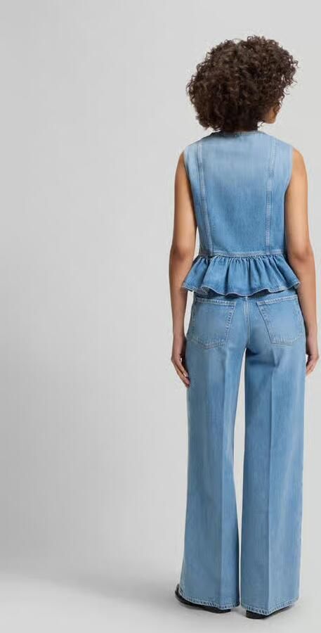 HUGO regular fit blousetop van puur katoen met peplum model 'GIMMA' - Foto 2