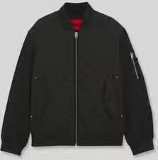 HUGO Regular fit blouson met opgezette mouwzak