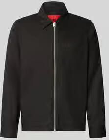 HUGO Regular fit bomberjack blouson van mix van katoen en lyocell model 'Enasoz'